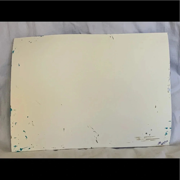 ORIGINAL ART! Teal, aqua, metallic silver & blue - Picture 5 of 6